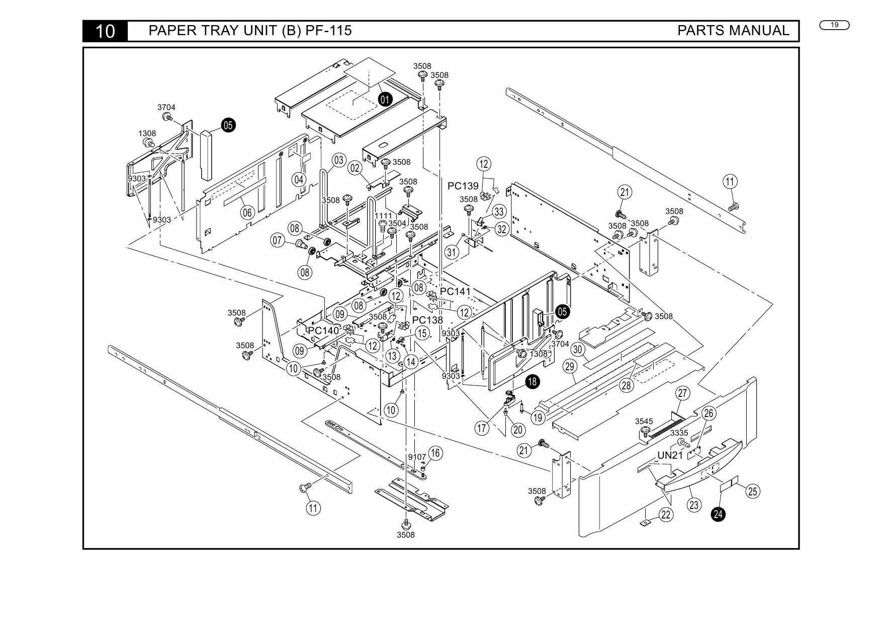 Konica-Minolta Options PF-115 208 7D Parts Manual-5